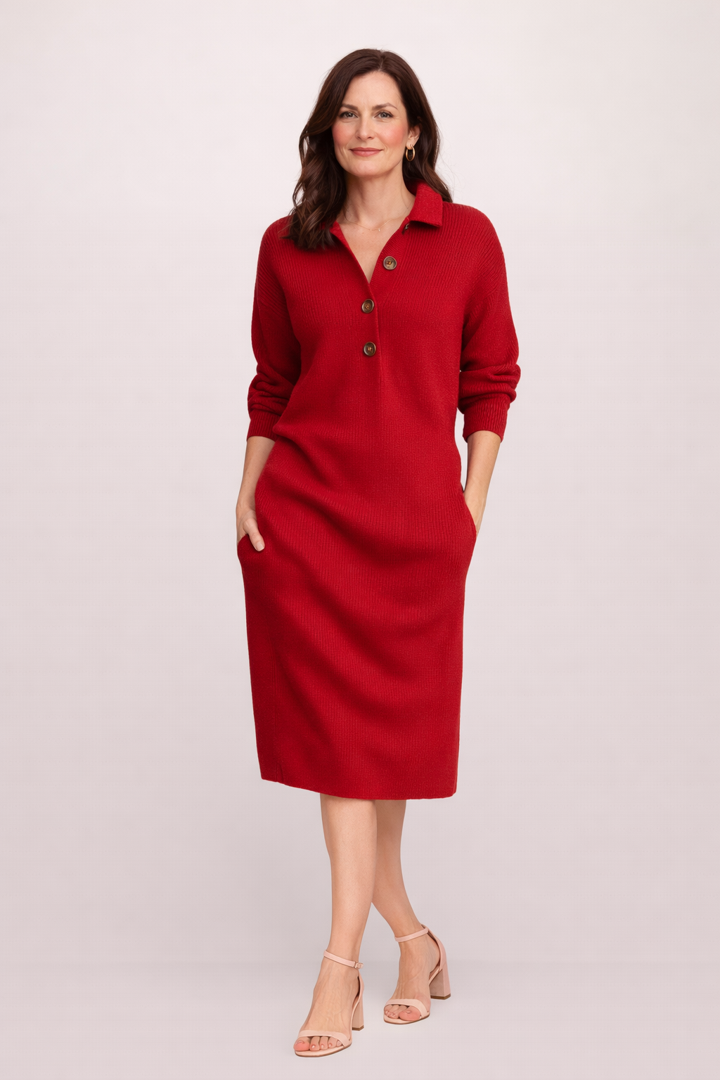 The Olivia Dress - Pure Red