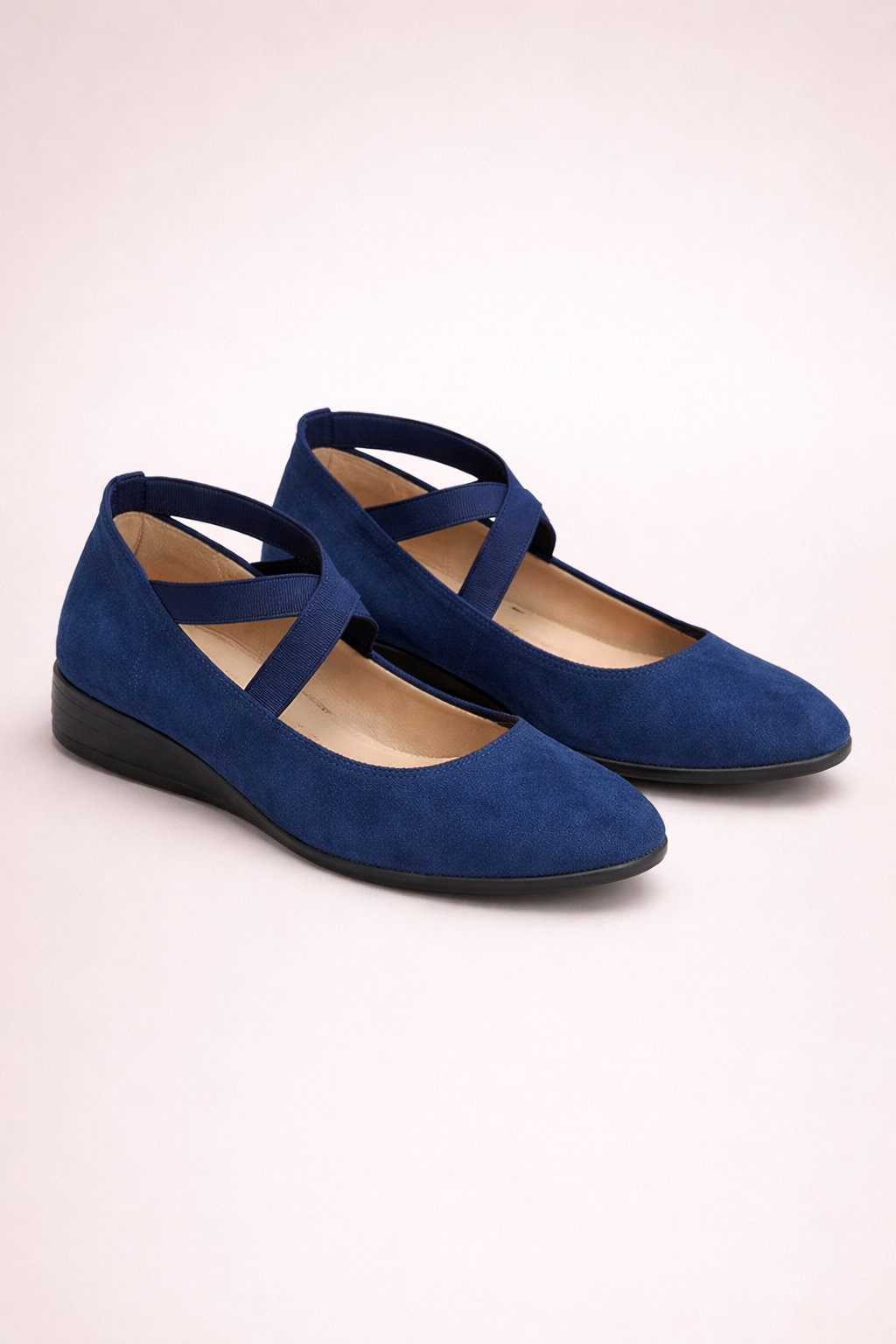 The Comfort Wedge Shoe - Blue