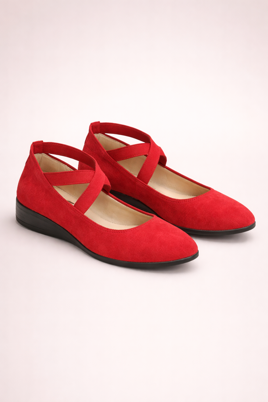 The Comfort Wedge Shoe - Red